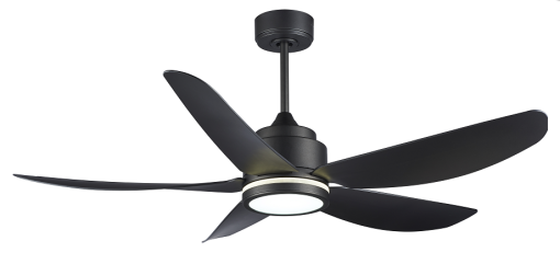 Đèn Quạt trần 5 cánh Benny BF-C52LUX Đèn LED - Màu đen